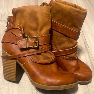 Woman’s ankle brown boots